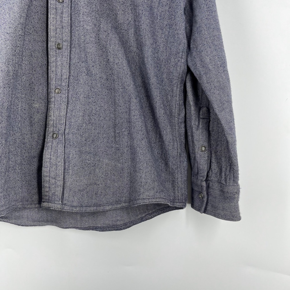 Kavu Mens Herringbone Flannel Lined Snap Down Lined Shirt Size L - Picture 7 of 13